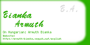 bianka armuth business card